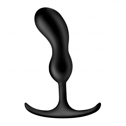 Черный массажер простаты с утяжелителями Premium Silicone Weighted Prostate Plug Medium - 16,3 см. - XR Brands - в Ногинске купить с доставкой