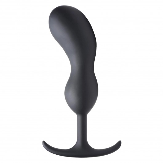 Черный массажер простаты с утяжелителями Premium Silicone Weighted Prostate Plug XL - 20,8 см. - XR Brands - в Ногинске купить с доставкой