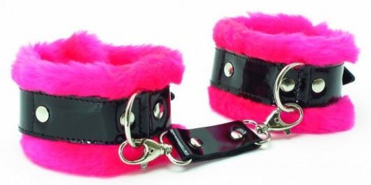Розовые наручники с мехом BDSM Light - БДСМ Арсенал - купить с доставкой в Ногинске