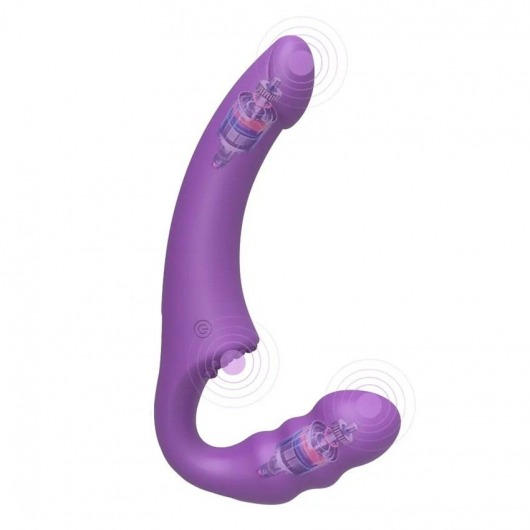 Фиолетовый безремневой страпон Straples Strap-On Dildo - Erokay - купить с доставкой в Ногинске