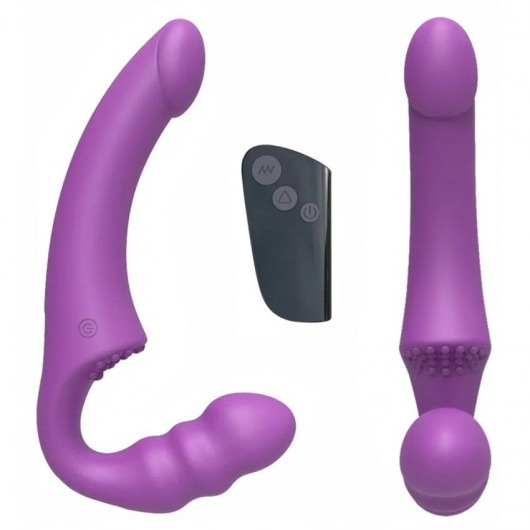 Фиолетовый безремневой страпон Straples Strap-On Dildo - Erokay - купить с доставкой в Ногинске