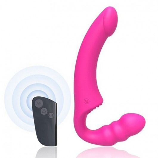 Розовый безремневой страпон Straples Strap-On Dildo - Erokay - купить с доставкой в Ногинске