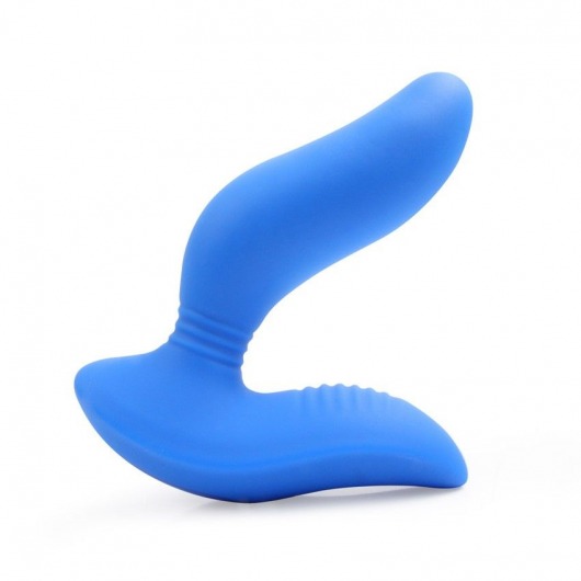 Синий вибромассажер простаты 3,5’’ Curve P-spot Massager - 12 см. - Erokay - в Ногинске купить с доставкой