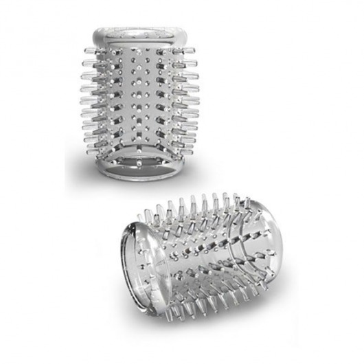 Прозрачная насадка с шипами STAY HARD COCK SLEEVE 01 CLEAR - Blush Novelties - в Ногинске купить с доставкой