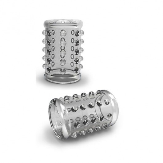 Прозрачная насадка на пенис с шишечками STAY HARD COCK SLEEVE 02 CLEAR - Blush Novelties - в Ногинске купить с доставкой