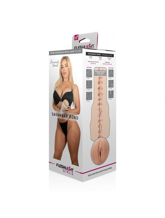 Мастурбатор-вагина Fleshlight Girls - Savannah Bond From Australia With Love - Fleshlight - в Ногинске купить с доставкой