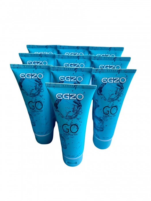 Набор из 10 пролонгирующих лубрикантов на водной основе Egzo Go (по 50 мл.) - EGZO - купить с доставкой в Ногинске