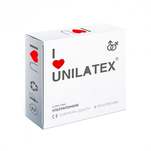 Ультратонкие презервативы Unilatex Ultra Thin - 3 шт. - Unilatex - купить с доставкой в Ногинске