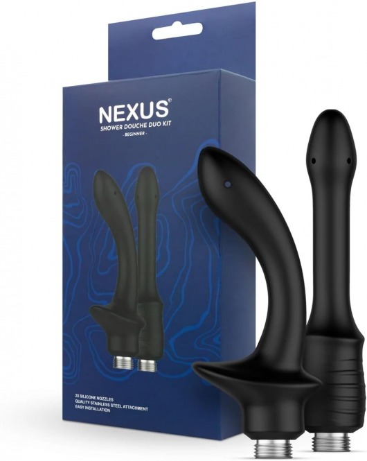 Набор из 2 насадок для анального душа Shower Douche Duo Kit Beginner - Nexus Range - купить с доставкой в Ногинске