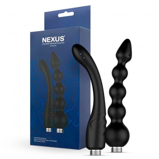 Набор из 2 насадок для анального душа Shower Douche Duo Kit - Nexus Range - купить с доставкой в Ногинске