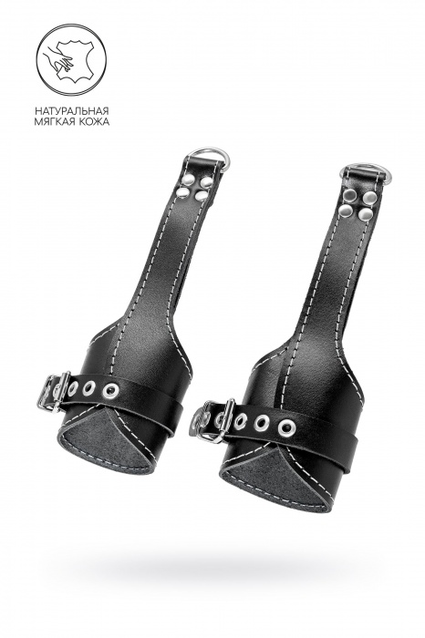 Черные подвесы с белой строчкой - Pecado - купить с доставкой в Ногинске