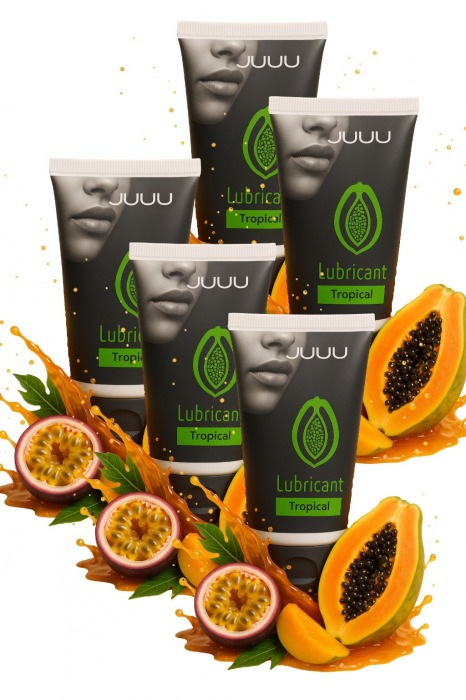Набор из 5 съедобных лубрикантов JUJU со вкусом тропических фруктов - JuJu - купить с доставкой в Ногинске