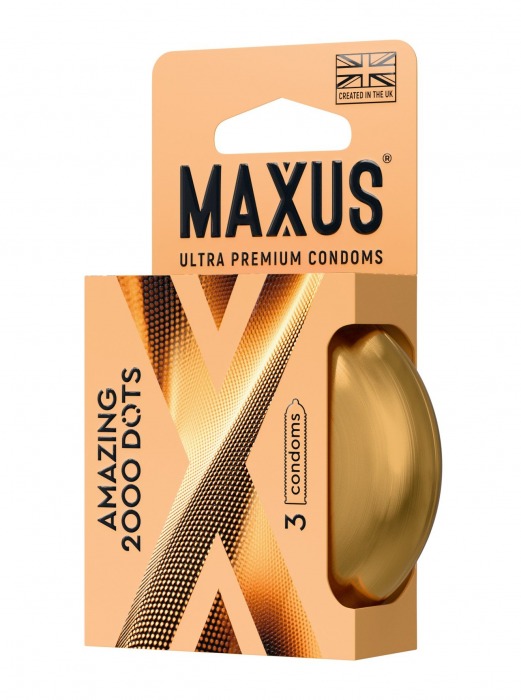 Точечные презервативы MAXUS 2000 Amazing Dots с железным кейсом - 3 шт. - Maxus - купить с доставкой в Ногинске