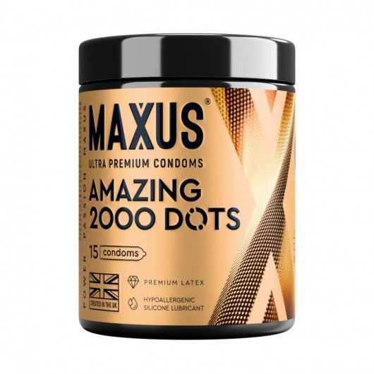 Точечные презервативы MAXUS 2000 Amazing Dots с железным кейсом - 15 шт. - Maxus - купить с доставкой в Ногинске