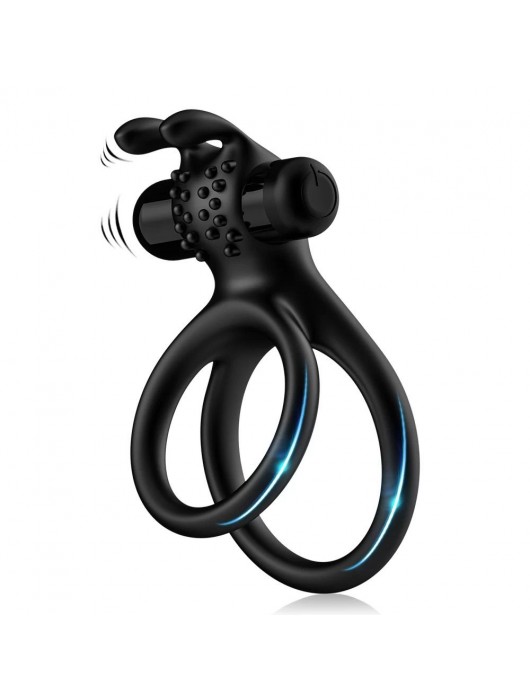 Черное эрекционное виброкольцо с подхватом мошонки Stay Hard - Boys of Toys - в Ногинске купить с доставкой