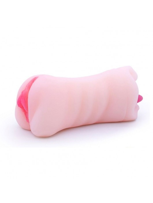 Телесный двусторонний мастурбатор - вагина и ротик - Boys of Toys - в Ногинске купить с доставкой