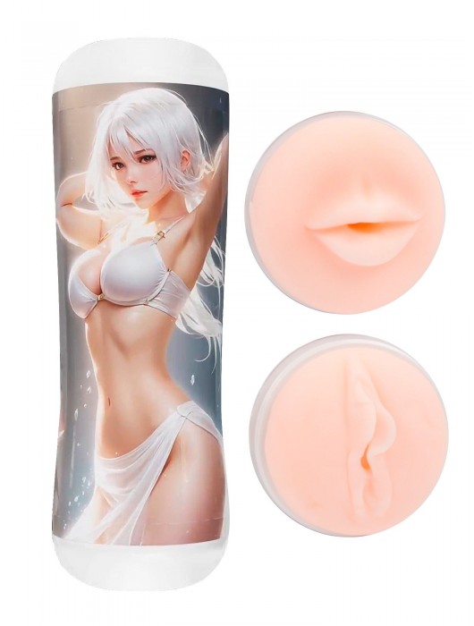 Двусторонний мастурбатор в колбе аниме - вагина и ротик - Tokyo Style - в Ногинске купить с доставкой