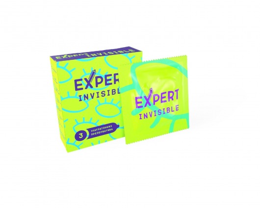 Ультратонкие презервативы Expert Invisible - 3 шт. - Expert - купить с доставкой в Ногинске