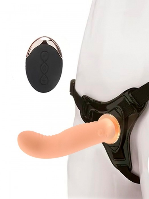 Женский вибрострапон со съемной насадкой и пультом ДУ - Erokay - купить с доставкой в Ногинске