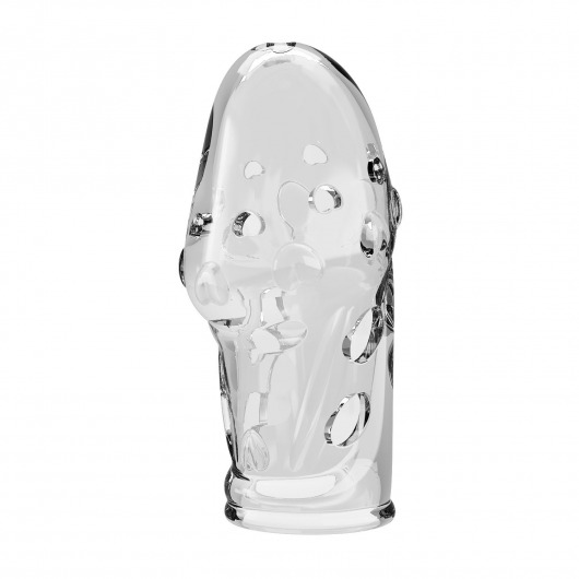 Прозрачная насадка на пенис Booker - 8 см. - Baile - в Ногинске купить с доставкой
