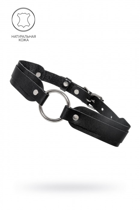 Черный кожаный чокер-ошейник со скруглёнными углами - Pecado - купить с доставкой в Ногинске