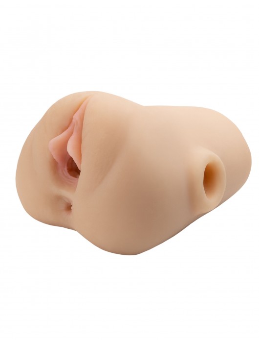 Телесный мастурбатор с вибрацией Double Pounder Vibrating Squeeze Stroker - Pipedream - в Ногинске купить с доставкой