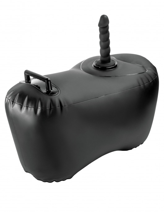 Черное надувное кресло с платформой для фиксации дилдо Body Dock Inflatable Love Seat - Pipedream - купить с доставкой в Ногинске