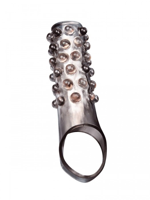 Дымчатая насадка на пенис с выпуклостями - 11 см. - Sex Expert - в Ногинске купить с доставкой