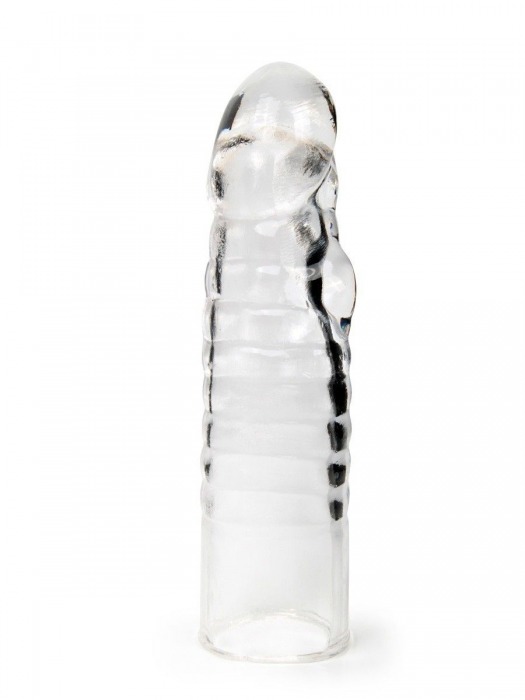Прозрачная закрытая насадка на член - 15 см. - Sex Expert - в Ногинске купить с доставкой