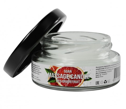 Массажная свеча «Красный грейпфрут» - 50 мл. - SGAN - купить с доставкой в Ногинске