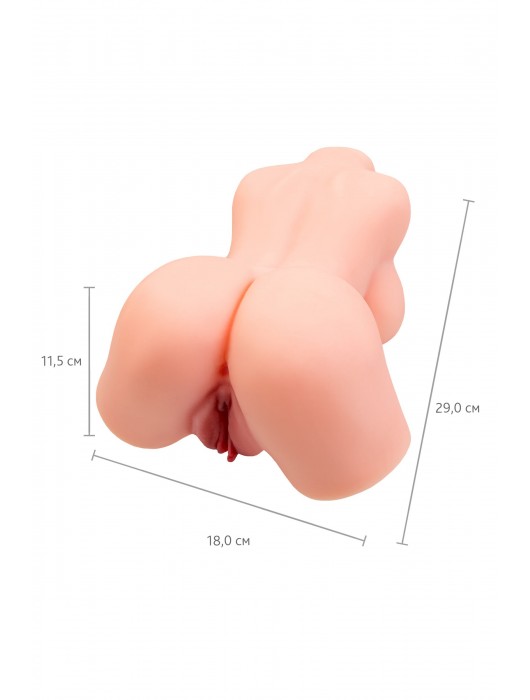 Реалистичный мастурбатор в форме женского тела с 2 любовными входами - No Name - в Ногинске купить с доставкой