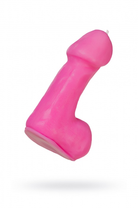 Розовая свеча в форме пениса - 47 гр. - Pecado - купить с доставкой в Ногинске