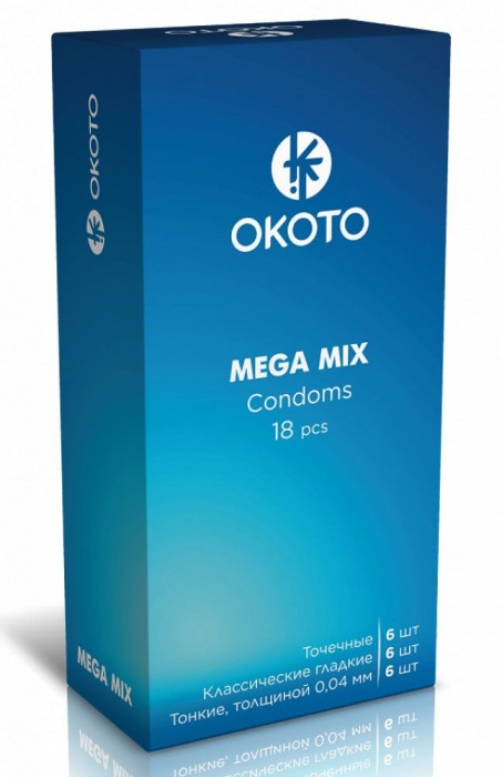 Презервативы OKOTO Mega Mix - 18 шт. - Sitabella - купить с доставкой в Ногинске