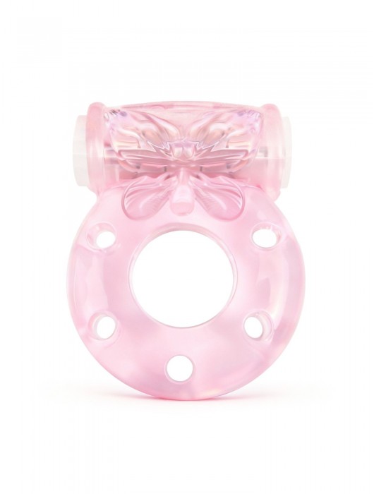 Розовое эрекционное виброкольцо с бабочкой - 1137 - в Ногинске купить с доставкой