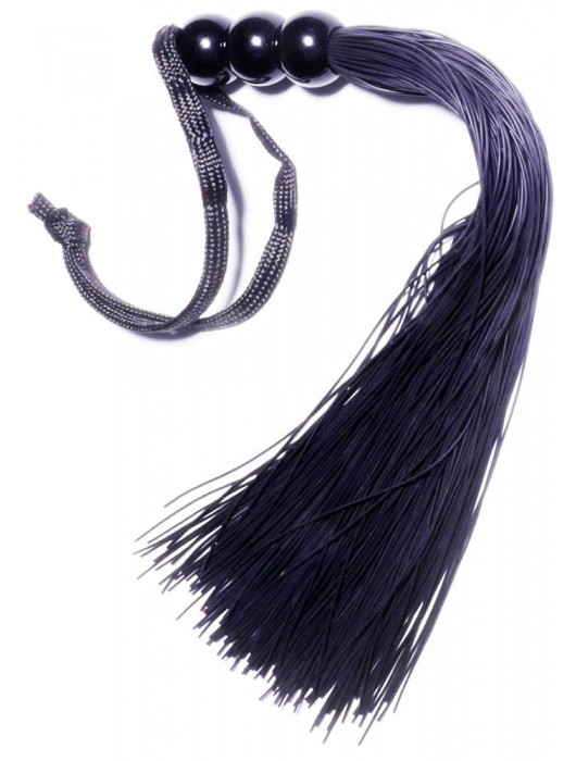 Черная силиконовая плетка - 25,4 см. - Boys of Toys - купить с доставкой в Ногинске