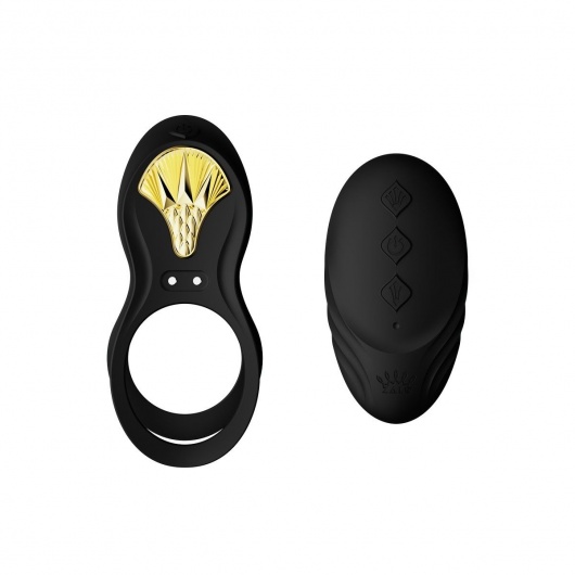 Черное эрекционное виброкольцо Bayek с пультом ДУ - Zalo - в Ногинске купить с доставкой