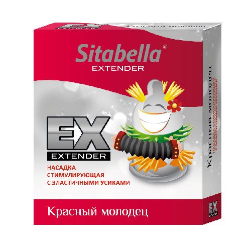 Стимулирующая насадка Sitabella Extender  Красный молодец - Sitabella - купить с доставкой в Ногинске