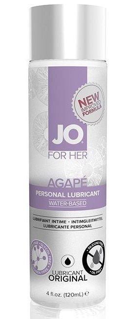 Женский лубрикант на водной основе JO AGAPE LUBRICANT ORIGINAL - 120 мл. - System JO - купить с доставкой в Ногинске