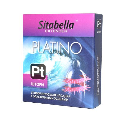 Стимулирующая насадка со спиралью из усиков Platino  Шторм - Sitabella - купить с доставкой в Ногинске