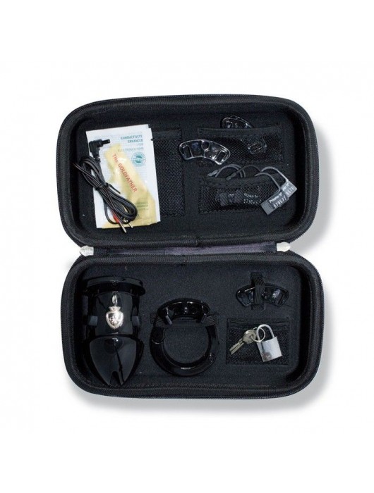 Пояс верности с электростимуляцией Mystim Pubic Enemy No1 Black Edition - MyStim - купить с доставкой в Ногинске