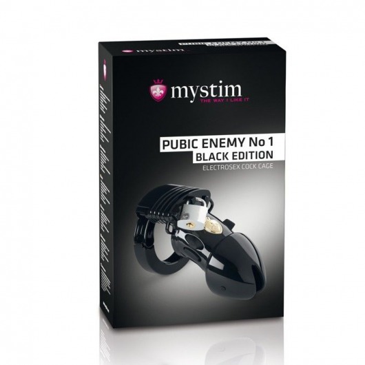 Пояс верности с электростимуляцией Mystim Pubic Enemy No1 Black Edition - MyStim - купить с доставкой в Ногинске