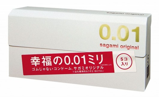 Супер тонкие презервативы Sagami Original 0.01 - 5 шт. - Sagami - купить с доставкой в Ногинске