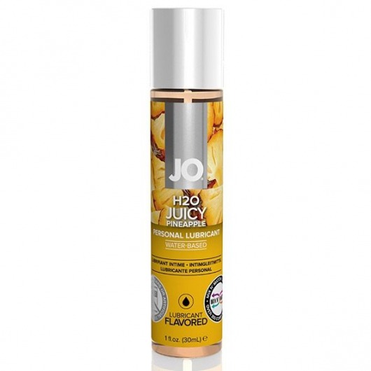 Смазка с ароматом ананаса JO Flavored Juicy Pineapple - 30 мл. - System JO - купить с доставкой в Ногинске
