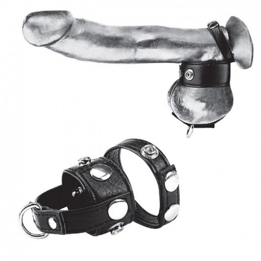 Утяжка для мошонки и пениса Cock Ring With 1  Ball Stretcher And Optional Weight Ring - BlueLine - купить с доставкой в Ногинске