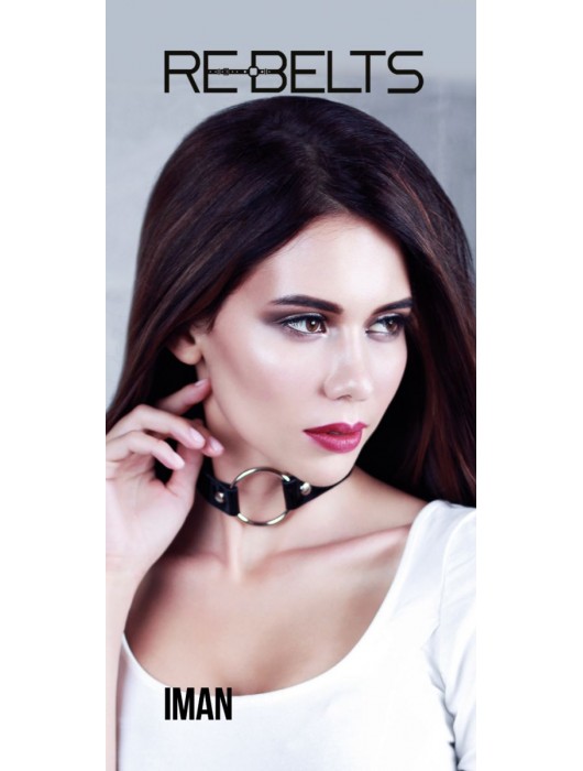 Чёрный чокер-кляп Iman Black - Rebelts - купить с доставкой в Ногинске
