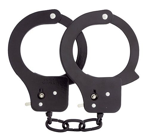 Чёрные наручники из листового металла BONDX METAL CUFFS BLACK - Dream Toys - купить с доставкой в Ногинске