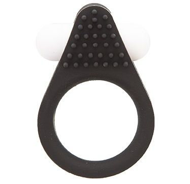 Чёрное эрекционное кольцо LIT-UP SILICONE STIMU RING 1 BLACK - Dream Toys - в Ногинске купить с доставкой
