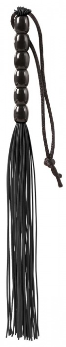 Чёрная мини-плеть из резины Rubber Mini Whip - 22 см. - Blush Novelties - купить с доставкой в Ногинске