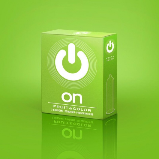 Цветные ароматизированные презервативы ON) Fruit   Color - 3 шт. - ON) - купить с доставкой в Ногинске