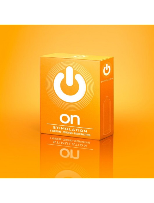 Презервативы ON) Stimulation с точками - 3 шт. - ON) - купить с доставкой в Ногинске